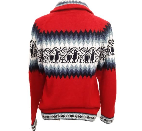 hiërarchie Supersonische snelheid Losjes Red alpaca jacket - Alpaca jacket - Alpaca sweater Peru